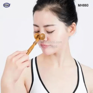 Cây Lăn Mát xa Mặt Mũi Bằng Gỗ thơm - kích thích các huyệt đạo Để Phòng & Trị Bệnh (MH860) HAHANCO